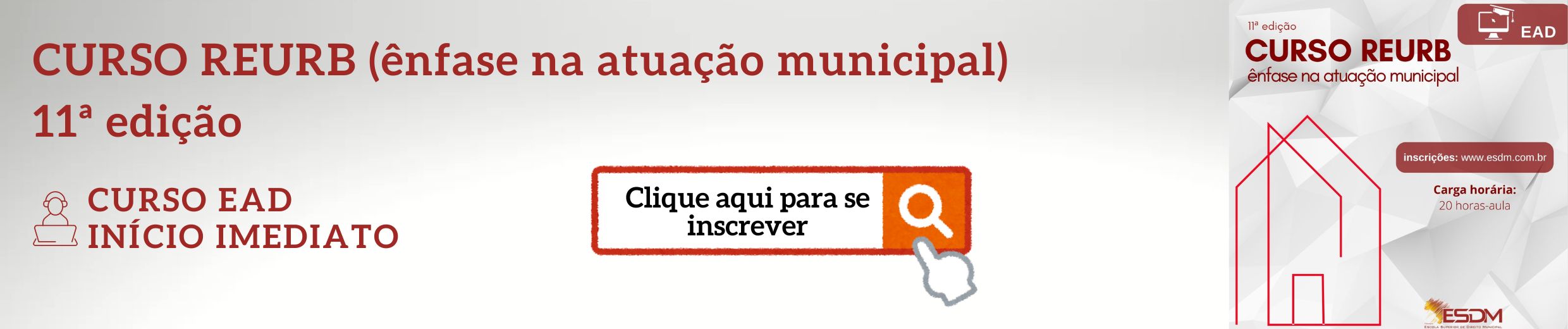 CURSO REURB (ênfase na atuação municipal) - 11ª edição