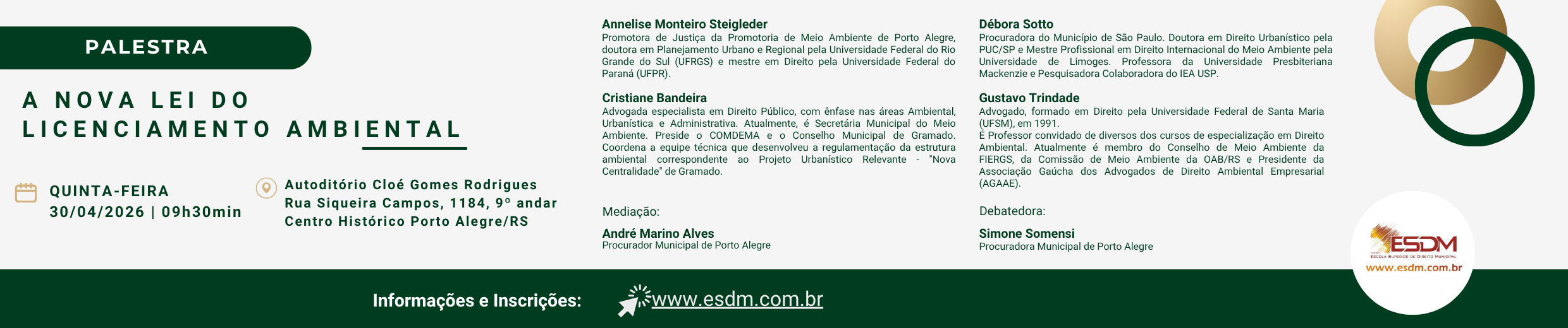 Palestra - A Nova Lei do Licenciamento Ambiental